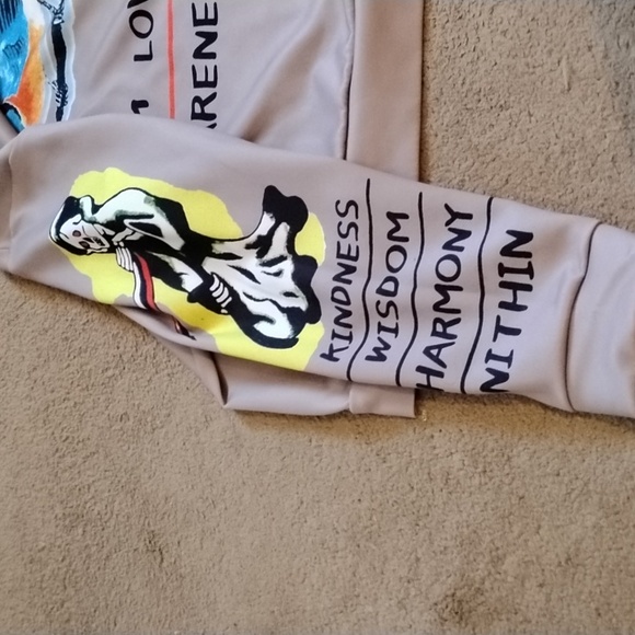 Weird All over Print Bird Skeleton Reaper Loving Awareness Kindness Sweatshirt - Picture 4 of 6